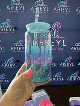 Load image into Gallery viewer, *SALE - Glass Sippers with lid and straw
