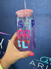Load image into Gallery viewer, *SALE - Glass Sippers with lid and straw
