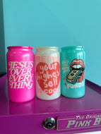 **Teal Glass Arieyl Assorted Sippers