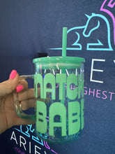 Load image into Gallery viewer, *SALE Glass Coffee Mug with lid and straw
