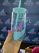 Load image into Gallery viewer, *SALE - Glass Sippers with lid and straw
