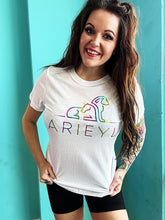 Load image into Gallery viewer, Arieyl Metallic Rainbow Logo Shirt
