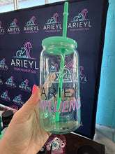 Load image into Gallery viewer, *SALE - Glass Sippers with lid and straw
