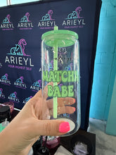 Load image into Gallery viewer, *SALE - Glass Sippers with lid and straw
