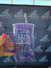 Load image into Gallery viewer, *SALE Glass Coffee Mug with lid and straw
