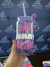 Load image into Gallery viewer, *SALE - Glass Sippers with lid and straw
