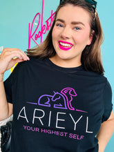 Load image into Gallery viewer, *PRESELL Arieyl Pink and Purple Logo Tee
