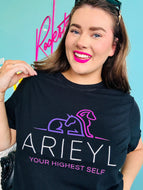 Arieyl Pink and Purple Logo Tee