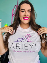 Load image into Gallery viewer, *PRESELL Arieyl Pink and Purple Logo Tee
