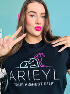 *Sale-Arieyl Teal and Purple Logo Tee