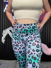 Load image into Gallery viewer, Purple and Teal leggings
